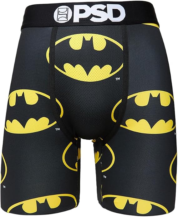 PSD Men's Dc Batman Boxer Brief, Black, S