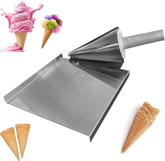 Ice Cream Waffle Cone Roller,Waffle Cone Shaper Tool,Nonstick Cone Mold with Clear Texture for Restaurant, Home Kitchen, Bakeries