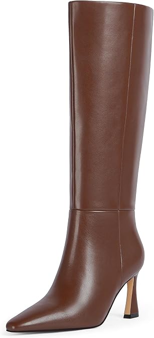 Modatope Knee High Boots for Women Square Toe Tall Boots