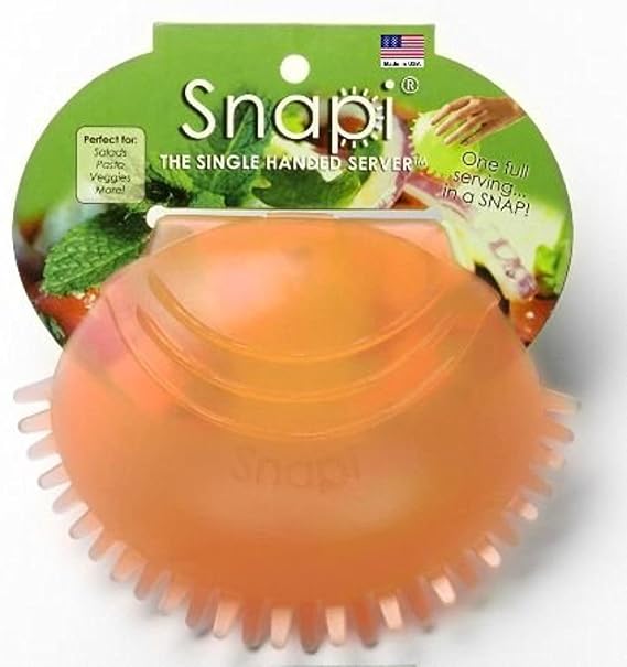 Snapi - The Single Handed Salad Server - Tangerine