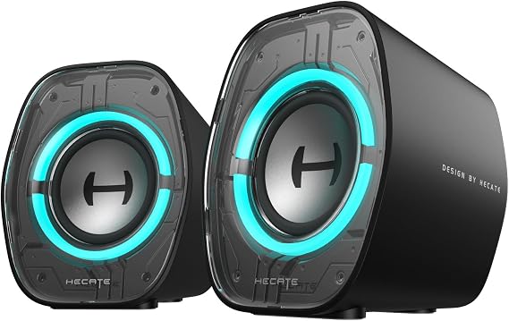 Edifier G1000 II Desktop Computer Speakers for Gaming, 2.5" Full-Range Driver & Enhanced Bass, Bluetooth 5.4 USB-C AUX, 9 Dynamic RGB Lighting Modes for PC - Black