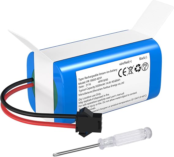 Replacement Battery for Ionvac SmartClean 2000 Coredy R750-1600Pa Robot
