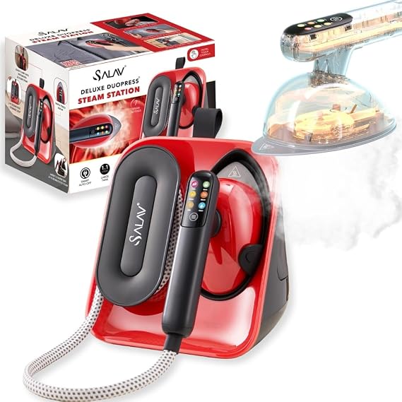 SALAV Auto-Off Duopress Smart Steam & Iron Station, 7 Steam Settings 1150W