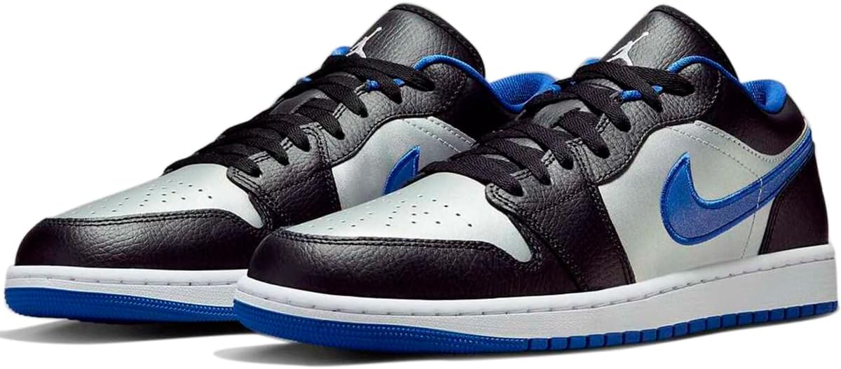 Nike Air Jordan 1 Low Black/Game Royal/Metallic Platinum/White 553558-007