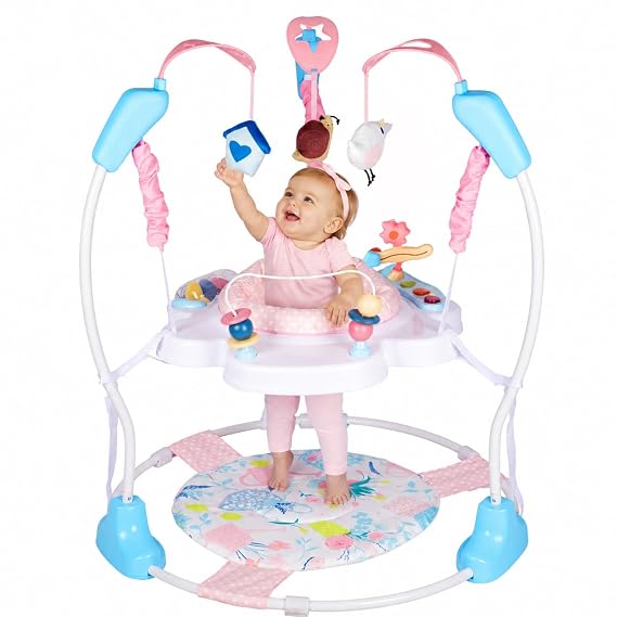 Baby Bouncer Activity Center, Baby Jumper Activity Center | 360 Rotating Bouncer Seat, Lights & Music, Interactive Toys, 3 Adjustable Heights, Play and Learning Center for 6 Months +