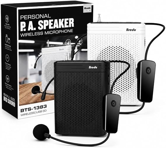 Kablosuz Mikrofonlu Rehber Amfisi 3" Subwoofer Hoparlör Bluetooth Fm Usb Tf Kart Destekli Hoparlör