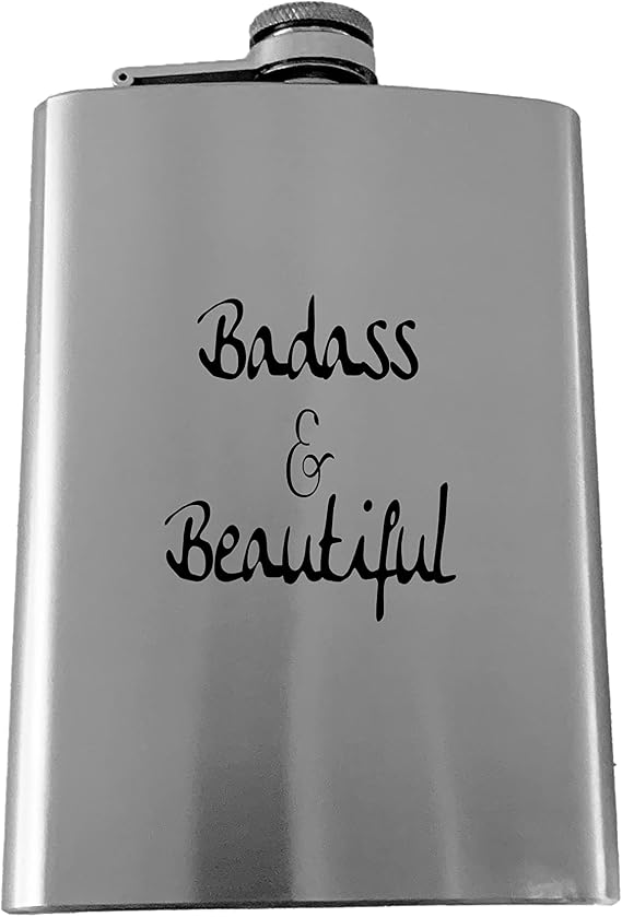 8oz Badass and Beautiful Stainless flask