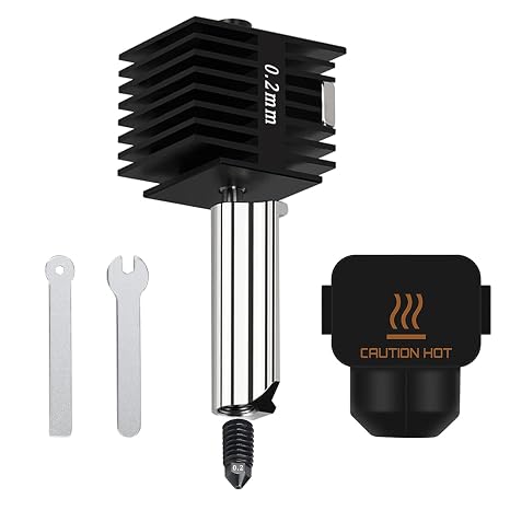 0.2mm Bambu Lab A2L/A1/A1 Mini Hotend, 3D Printer Parts Replacement Print Head for Bambu Lab A1/A1 Mini 3D Printer