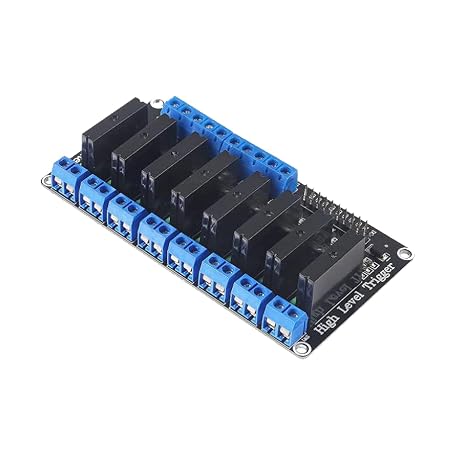 8 Channel Solid State Relay Module Board DC 5V High Level Trigger with Fuse