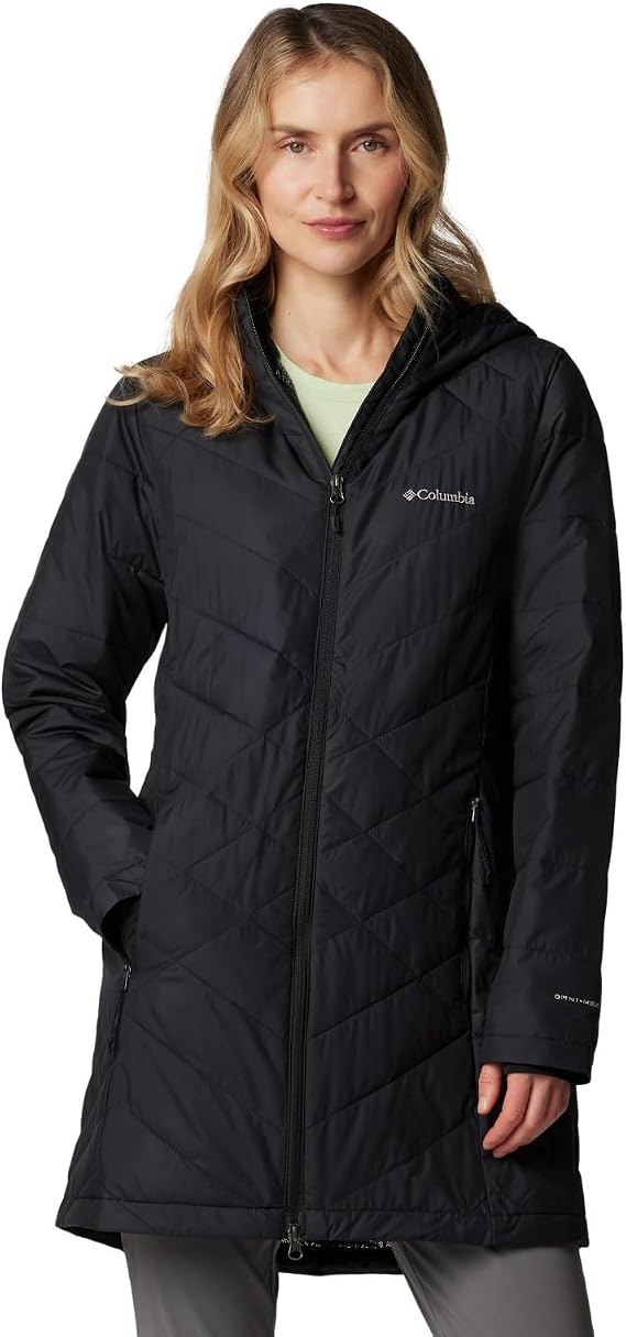 Columbia Women's Heavenly Long Hooded Jacket, Black, 2X