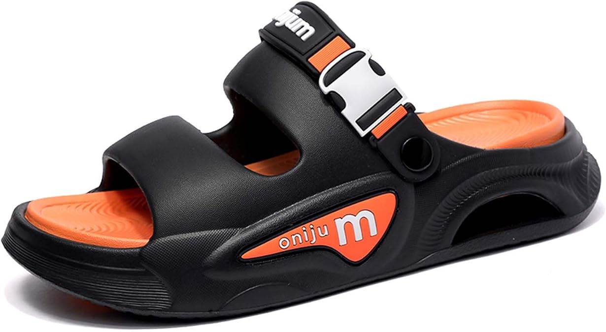 Men's & Women's Trendy Street Style Sandals Thick Sole with Adjustable Heel Strap Indoor/Outdoor Beach Pool Garden Slippers