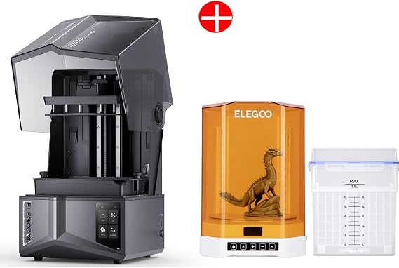 ELEGOO Saturn 4 Ultra 12K 3D Printer and ELEGOO Mercury Plus V3.0 Wash and Cure Station