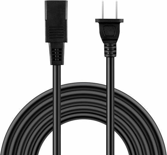 8ft 2-Prong AC Power Cord Cable Replacement for Roland E-10 E-20 E-30 E-70 E-86 E-96 E-660