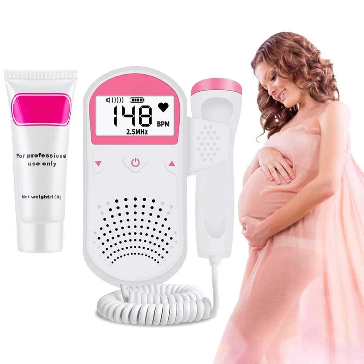 Doppler Fetal Monitor,Baby Heart Rate Monitor,Home Fetal Heart Rate Monitor