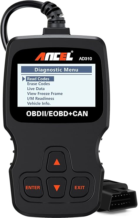 AD310 OBDII Scan Tool Car Engine Diagnostic Code Reader CAN Diagnostic Black
