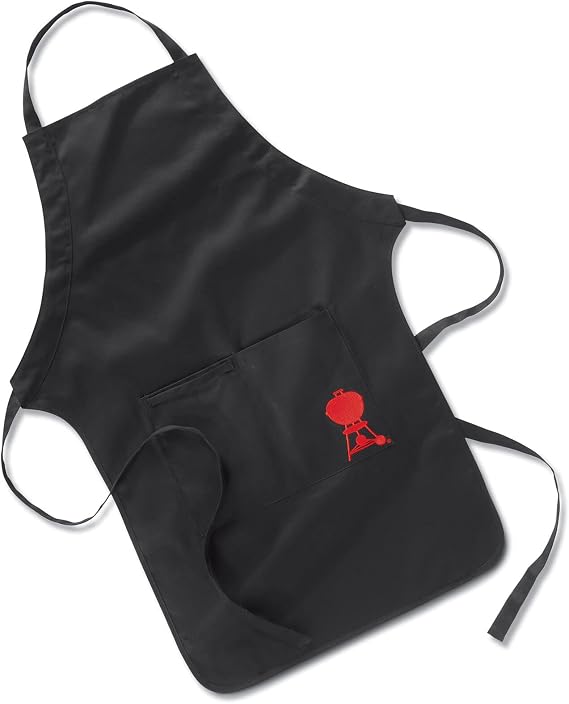 Weber Adjustable Black Apron with Pockets