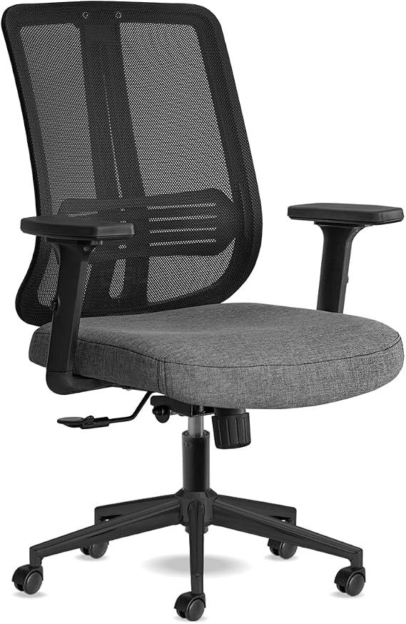 Spark Ofis Sandalyesi Ergonomik Sırt Destekli Çalışma Koltuğu Başlıksız File Sırt (Siyah Siyah)