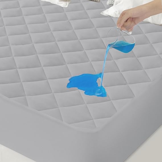 Queen Mattress Protector Waterproof, Gray