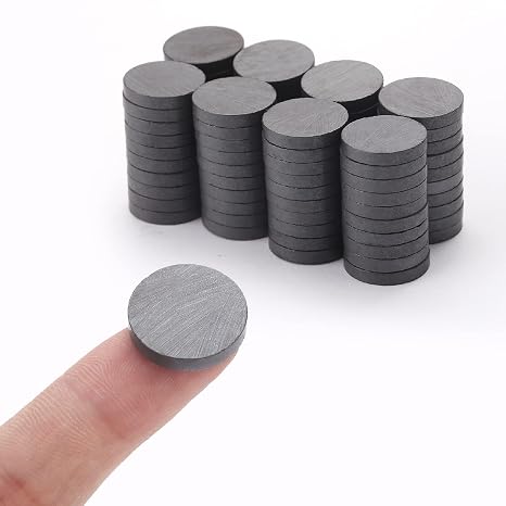 Ceramic Industrial Magnets - 80 Pcs Round Ferrite Disc Magnets - Black - 0.709 Inch (18mm) Diameter x 1/9 Inch Thickness - Perfect for Crafts, Science & DIY