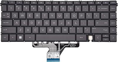 Replacement Keyboard for HP Envy X360 15-ES 15T-ES 15M-ES 15-EP 15M-EU Series Laptop with Backlit US Layout, Nightfall Black