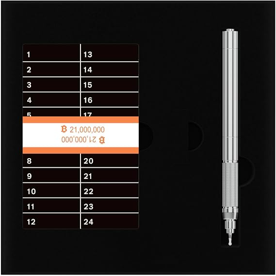 YOKIS - Electric Engraver & Three Stainless Steel Plates - Seed Phrase Storage - Seed Storage - Stainless Steel Seed Storage - Private Key Storage - Cold Wallet - Cold Storage