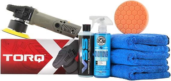 Chemical Guys BUF503 TORQX Random Orbital Polisher (Safe for Cars, Trucks, SUVs, More) 700W, Orbit 8mm, 4.7 lb | Lightweight Car Polisher for safe