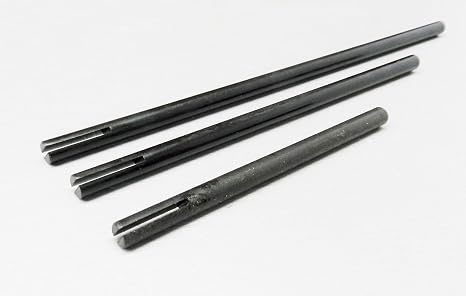 Slotted Mandrel Core Sanding Internal Holes Split End Head 1/4" Thick -3 Lengths 4" - 6" - 8" Black