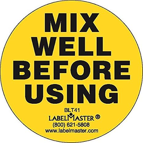 Labelmaster BLT41 Mix Well Before Using Label (Pack of 500)