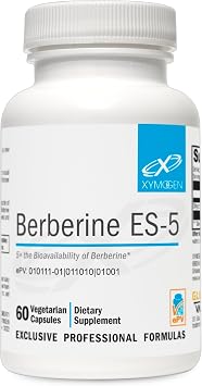 XYMOGEN Berberine ES-5 - 200 mg Dihydroberberine Supplement - Metabolic & Lipid Metabolism Support - Supports Berberine Activity - Vegan, Non-GMO & gluten-free - 60 Capsules