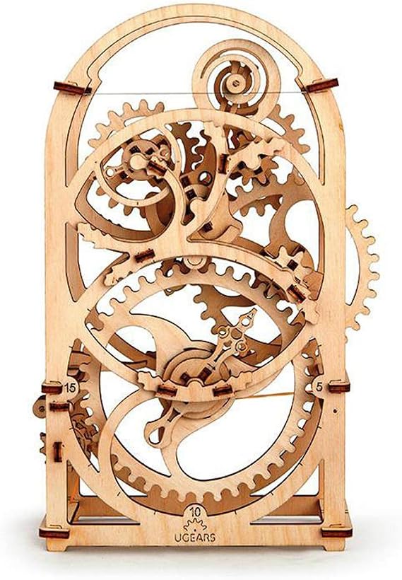UGEARS Timer 20 min - Wooden Models to Build for Adults - 3D Mechanical Model Unique Puzzles - Brain Teaser and Model Building Sets for Adults