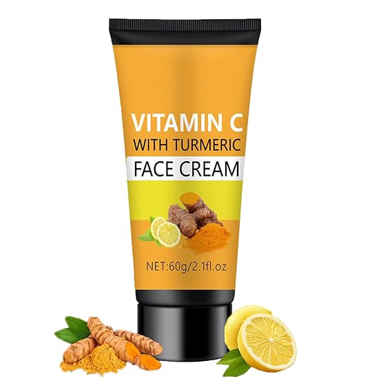 Face Moisturizer - Turmeric Face Cream with Vitamin C, Long-Lasting Hydrating & Nourishing, Firming, Tightening Skin,Daily Turmeric Lotion for Dry Rough Face & Body 2.12 oz