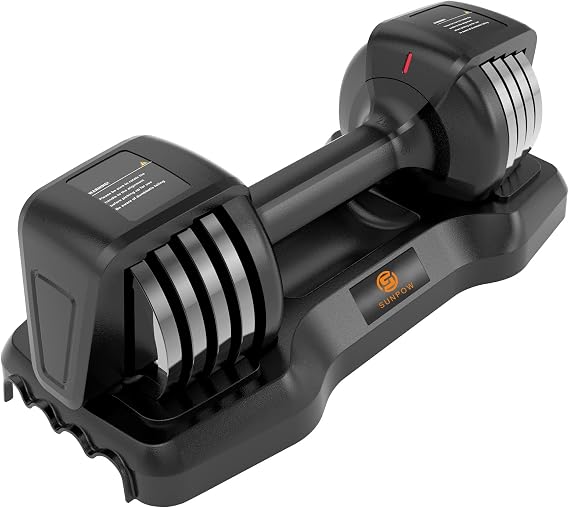 SUNPOW Adjustable Dumbbell 12.5 LBS Adjustable Exercise Dumbbell Set