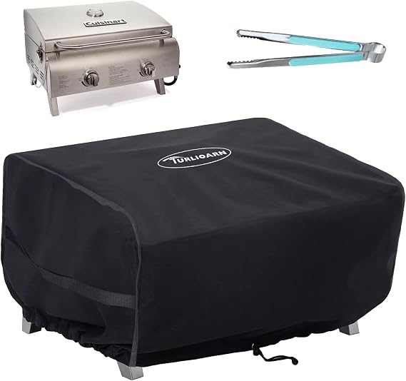 Heavy Duty Grill Cover for Cuisinart Griddler & Royal Gourmet Grill Cover, Waterproof Table Grill Protector for24 Inch Tabletops, Fits Blackstone 22", Pit Boss, Ninja OG751