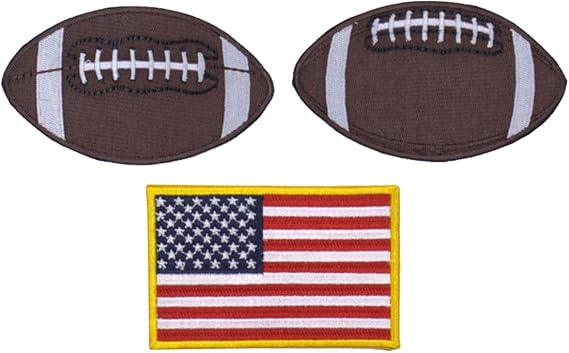 mokarier Rudy Patch Football Embroidered Patch US Flag Patch Iron on Logo Vest Jacket Cap Hoodie Backpack Patch Iron On/sew on Patch