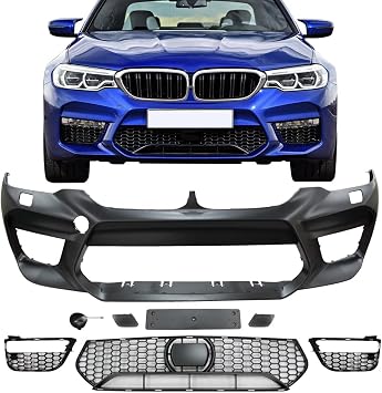 Front Bumper Cover Compatible With 2017-2020 BMW G30 4DR Sedan, M5 Style Front Bumper Conversion Replacement PP by IKON MOTORSPORTS