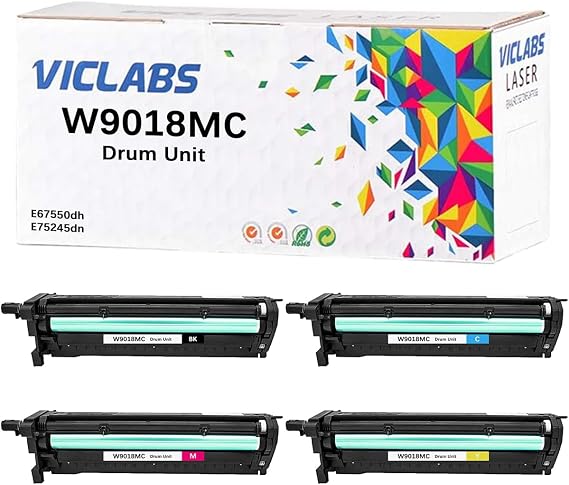 W9018MC Drum Unit Replacement for HP W9018MC Drum Unit for use in HP Color LaserJet Managed E75245 E67550 E67550dh E75245dn Printer(4- Pack,BCMY)
