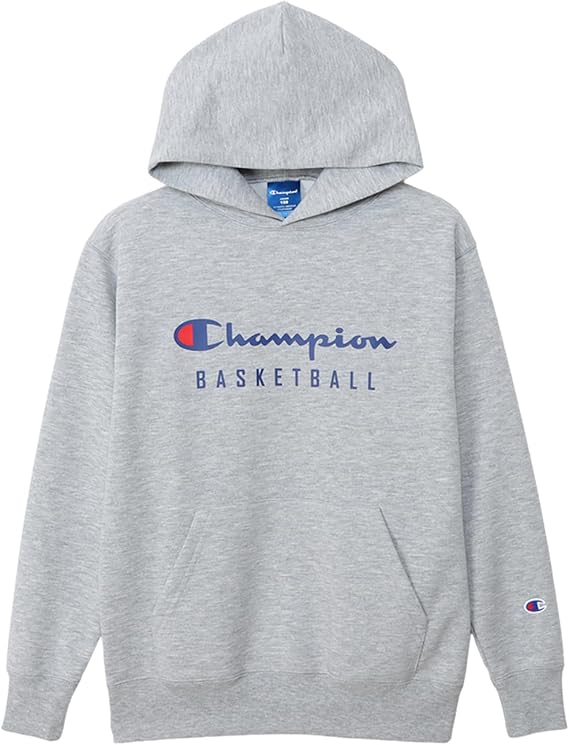 Champion CK-YB115 Boys Sweatshirt Kids Long Sleeve Quick Dry Script Logo Mini Hooded Sweatshirt Basketball