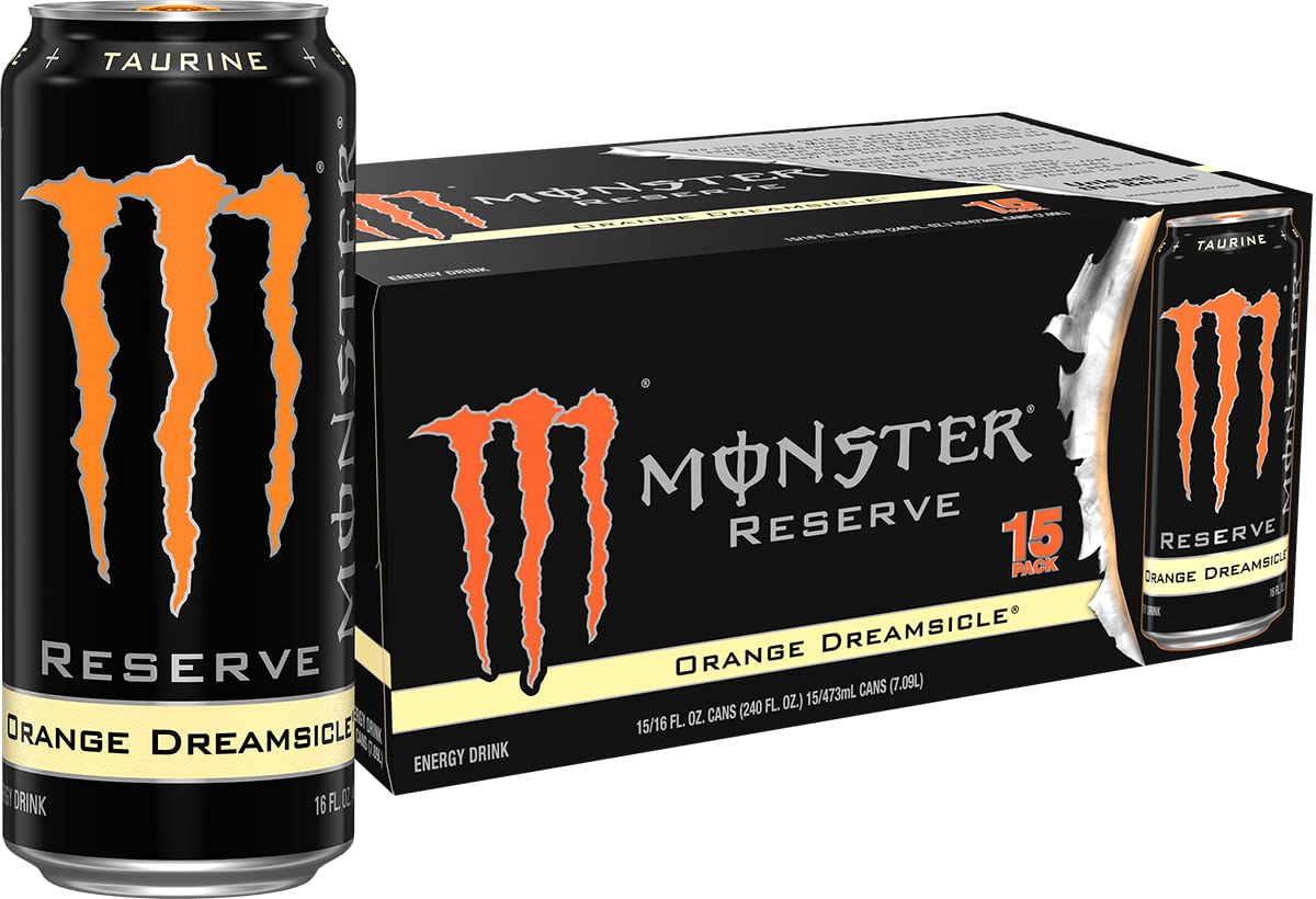 Monster Energy Reserve Orange Dreamsicle, Energy Drink, 16 Ounce Pack of 15