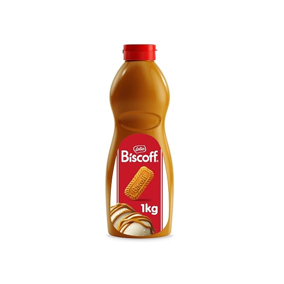 Lotus Biscoff - Spread Topping - Product of Europe (EXP. DATE = DD-MM-YY) - Vegan - Biscoff Cookie Butter Syrup - 2.2lb (Pack of 1) - Non GMO