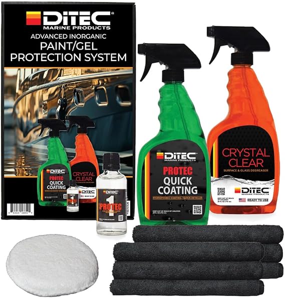 Marine Protec Boat Sealant Kit, Hydrophobic Gelcoat Paint Protection
