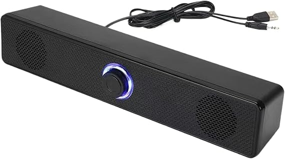 SoundBar Speaker - Wireless Audio Bar, Deep Bass System, Volume Boost | Home Theater Sound for TV, Laptop, Projector, Game Setup, Desktop Use, Auto