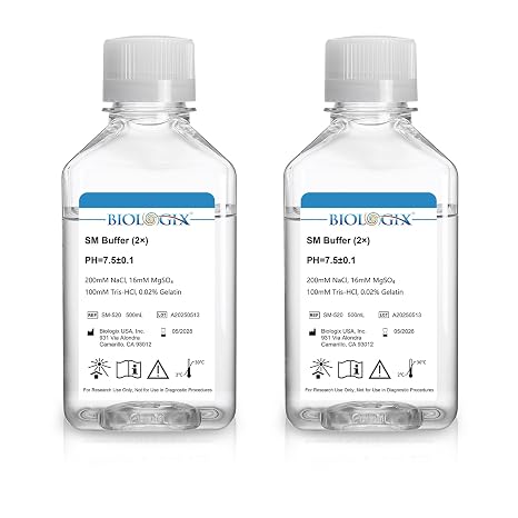 Lab Supermicro Buffer 2X, SM Buffer for Laboratory, 7.5 pH, 500ml/Bottle, 2 Bottles/Case