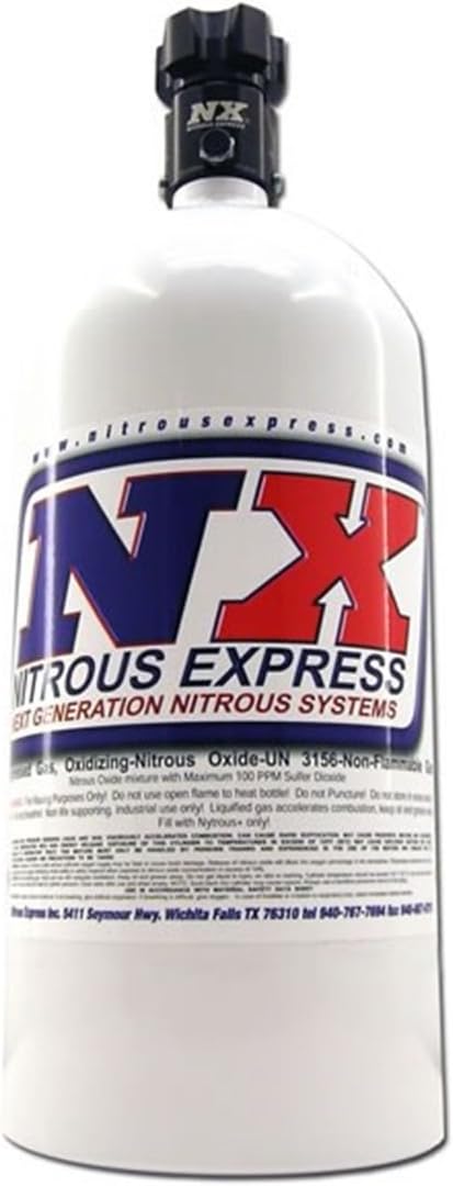Nitrous Express 11055 Nitrous Bottle with Chrome Motorcycle Valve - 5 lbs.