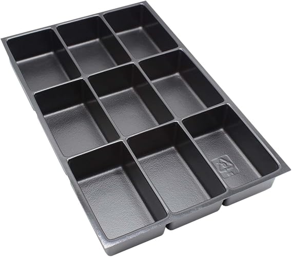 Bisley MultiDrawer Cabinet Insert Trays, 9-Section Insert, 2" Depth, Optimize your Cabinet Drawers