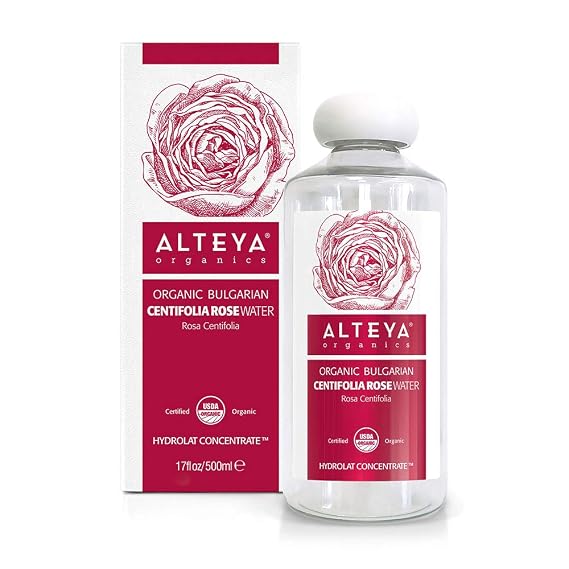 Alteya Organic Centifolia Rose Water Toner USDA Certified Organic 17 Fl Oz | 100% Pure Rosa Centifolia Rose Water Facial Toner Hydrates, Tones, Soothes, and Refreshes all Skin Types