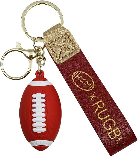 Football Keychain Gift 3D Rugby key chain for man sport