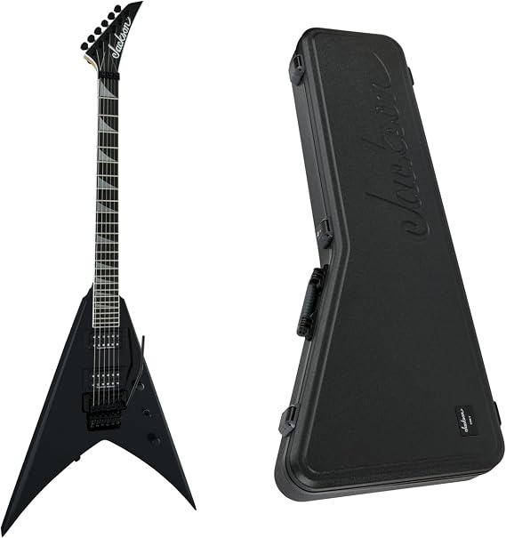 Jackson Pro Series King V KV 6 String Electric Guitar Gloss Black Bundle