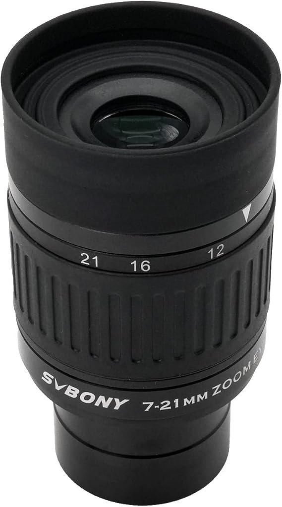 SVBONY SV135 1.25 Telescope Eyepiece, 7-21mm Zoom Eyepiece, 36-52 FOV