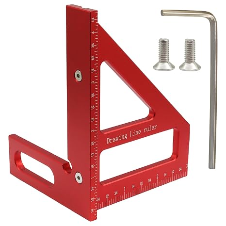 3D Multi-Angle Measuring Ruler, Red