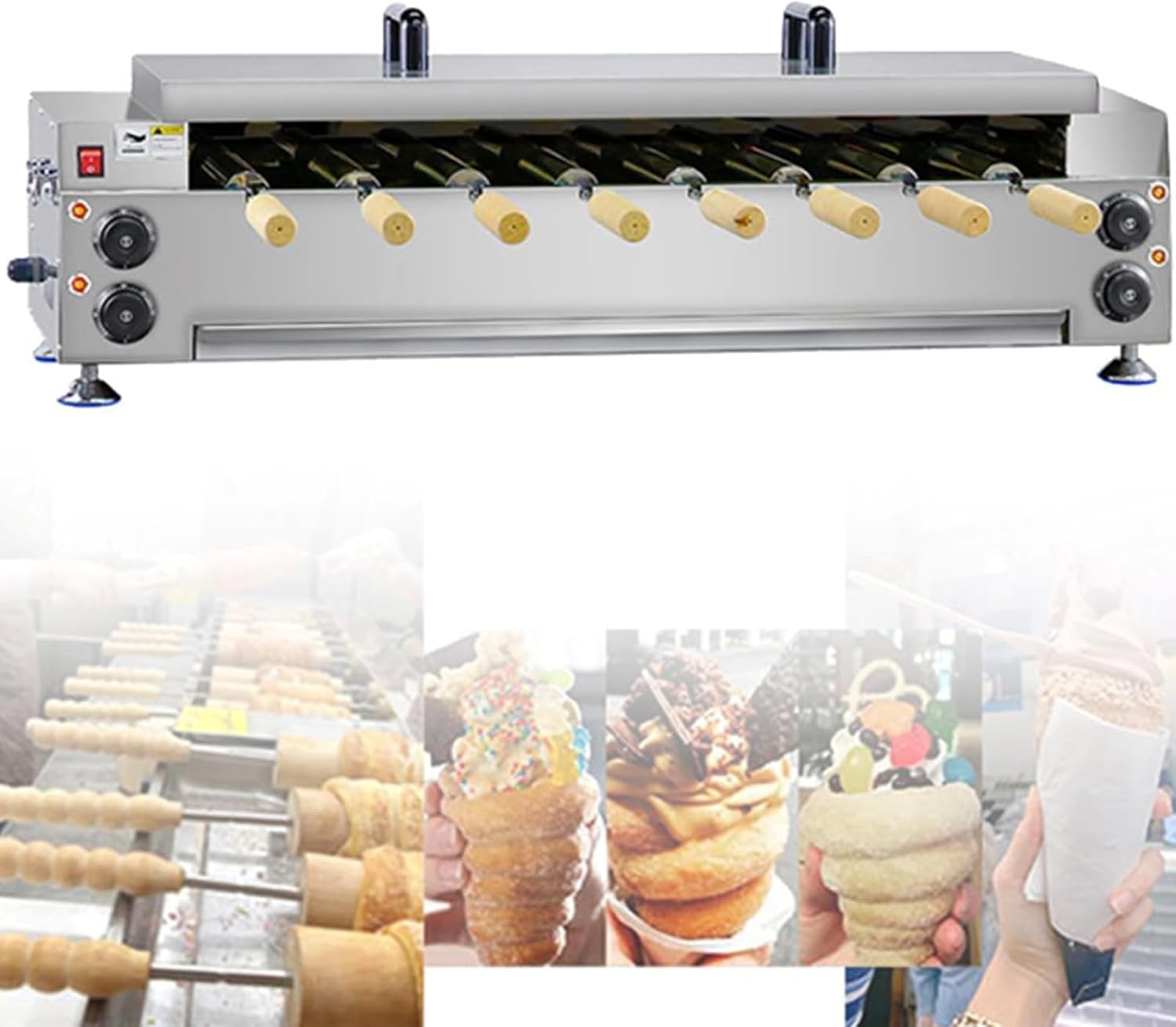 Bread Roll Oven Mold, Stainless Steel Donut Machine, Cake Machine, Electric Gas Chimney Bread Machine